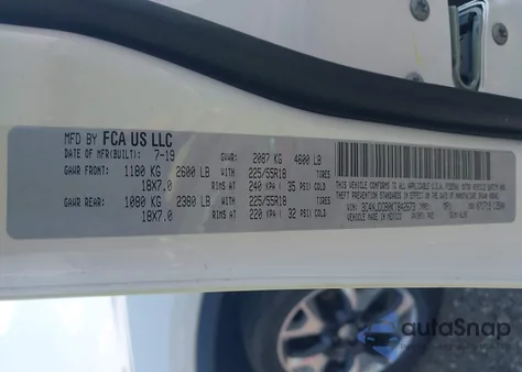 2019 Jeep Compass Limited 4X4 from USA, damaged, VIN 3C4NJDCB0KT842673